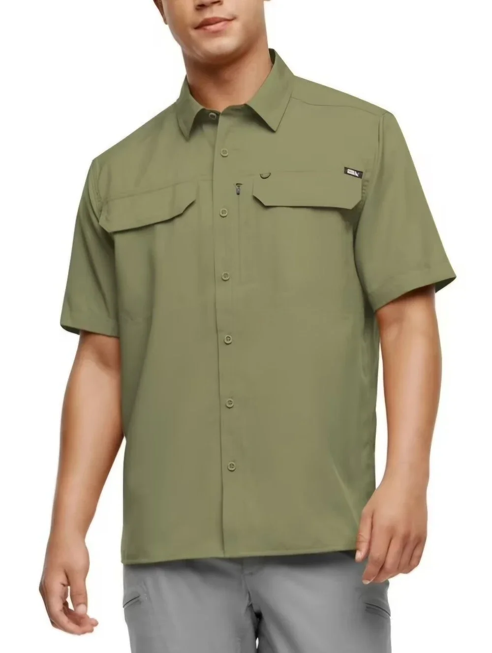 Eddie Bauer Men's Tech Woven Shirt in Green. NWT. Size XL.